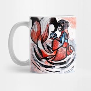 Water Color Koi Mermaid Mug